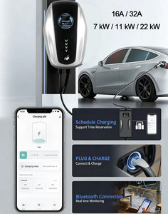 Station de recharge murale pour véhicules électriques 7 kW 32A type 2 UE pour usage domestique, écran 4,2 pouces, monophasé, avec protection de sécurité complète - Product Image 4