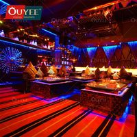 Diseño Interior Moderno Personalizado para Club Nocturno, Luces LED para DJ, Mueble de Exhibición, Mesa de Salón, Muebles de Exterior Ecológicos de Metal y Vidrio