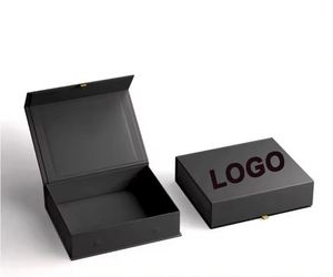 Boîtes cadeaux rigides noires mates personnalisées avec logo, pour emballages de montres et bijoux de luxe, imprimées sur mesure et à prix abordable - Product Image 1