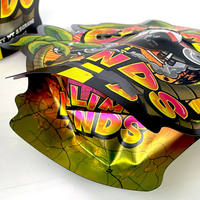 Sachets Mylar découpés en forme de dessin animé, personnalisés, imprimés, avec fermeture éclair, pour emballage de bonbons, cadeaux et snacks