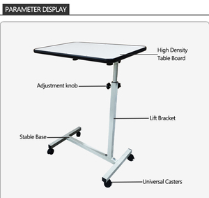 <span class=keywords><strong>Table</strong></span> de lit <span class=keywords><strong>médicale</strong></span> mobile réglable en hauteur pour patients, inclinable, avec <span class=keywords><strong>roulettes</strong></span>, pour repas au lit - Product Image 4