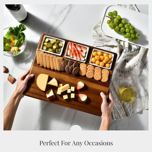Plateau à fromage en bois personnalisé, emballage alimentaire, petit plateau scellé de qualité supérieure pour charcuterie - Product Image 2