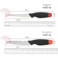 Couteau de boucher et de poisson multi-usage en acier inoxydable à lame tranchante pour l'extérieur, équipement de pêche, vente en gros du fabricant, fabriqué en Chine