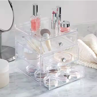 Boîte de rangement pour bijoux en acrylique rectangulaire personnalisée, anti-poussière, transparente, écologique, avec tiroir de présentation