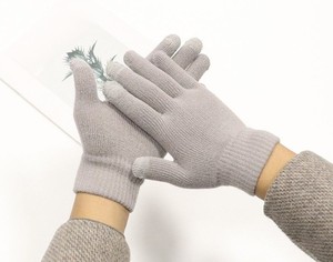 BESTELLA Winter Knitted Acrylic <b>Gloves</b> Warm <b>Screen</b> <b>Touch</b> Solid Color Daily Sports for Men Women Wholesale - Product Image 2