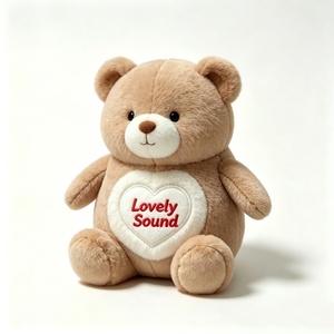 Ours en peluche personnalisé, ours brun en peluche, jouet ours bouffon, ours en peluche avec cœur - Product Image 1