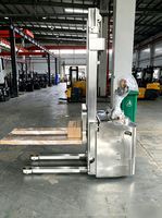 Chariot élévateur à fourches électrique LIEBO 0.5T en acier inoxydable, transpalette électrique 500 kg 1,6 m, transpalette électrique entièrement électrique