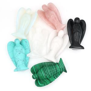 3 Polegada Esculpida Anjo Guardião Rosa Quartzo Cristal Reiki Pedra de Cura Estatueta Preta Home Decor Meditação Presente Espiritual - Product Image 2