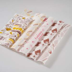 Custom Logo Printed Food Grade PE Coated Greaseproof Parchment <b>Paper</b> Single Side <b>Burger</b> Sandwich <b>Wrapping</b> Hamburger <b>Paper</b> - Product Image 6