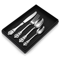 Ensemble de couverts de luxe en acier inoxydable 18/10 poli miroir, magnifique service de table argenté pour mariage