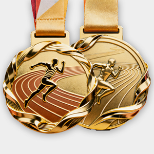 Özel ülke Mvp 400m Sprint parça ve alan alüminyum madalya röle yarış renk eğlenceli Run Trail koşu yarım maraton altın madalyalar - Product Image 1