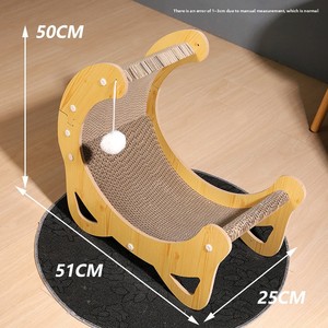 Árbol para Gatos Antideslizante y Resistente con Bolas Colgantes de Cartón Corrugado y Cama para Gatos - Para Todas las Estaciones - Product Image 5