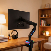 Nouveau modèle de support réglable pour moniteur de jeu de table pivotant, inclinaison à 90 degrés, en acier allié, pour moniteurs LCD/LED de 32/24/27 pouces, noir