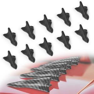 Kit de 10 Ailerons de Toit Universels en Forme de Aileron de Requin pour Voiture, <span class=keywords><strong>Spoiler</strong></span> de Toit, <span class=keywords><strong>Spoiler</strong></span> de Pare-chocs, Diffuseur de <span class=keywords><strong>Vortex</strong></span> en Forme de Aileron de Requin - Product Image 4