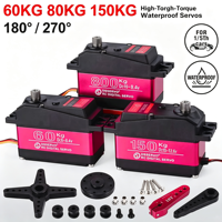 Pour DS5160SSG DS5180SSG DS51150-12V DS51160-24V 60KG 80KG 150KG 160KG Servomoteur numérique haute tension à engrenages métalliques 180/270 IP67