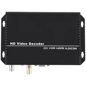 4K HD HEVC H.265 H264 IP SRT RTMP RTMP untuk SDI HDMI CVBS VGA Audio Video Decoder untuk IP Kamera