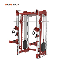 Équipement de gymnastique Poulie arrière multifonctionnelle 3-en-1 Machine Smith multifonctionnelle pour exercices de bras, de poitrine et de jambes
