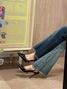 New Fashion Women High Pointed Tip Thin Heeled Shallow <b>Heels</b> Summer Women <b>Heels</b> - Product Image 6