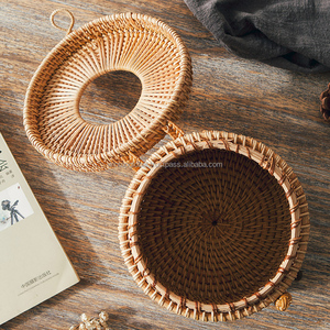 Serviette de couverture de boîte à mouchoirs décorative en osier de rotin vietnamien naturel tissé à la main et porte-papier pour les restaurants - Product Image 5