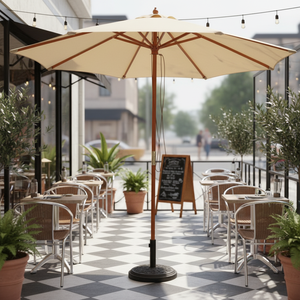 <span class=keywords><strong>Parasol</strong></span> en bois élégant pour patio jardin cour parc meubles-caractéristiques cadre en aluminium et <span class=keywords><strong>protection</strong></span> solaire - Product Image 2