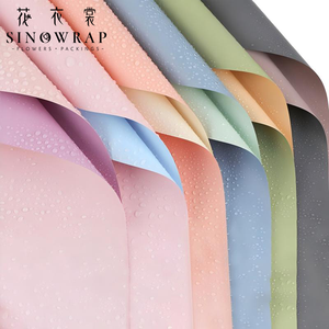 <span class=keywords><strong>Papier</strong></span> d'emballage pour fleurs de haute qualité, 58*58CM, plastique double face, 2 tons, mat, très vendu - Product Image 1