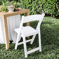 Chaise pliante en résine légère de haute qualité pour les événements de mariage de jardin Chaises blanches portables en plein air Cuisine Banquet Extérieur