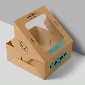 Hot Sale Kraft Paper Shipping Mailer Box Manufacture Corrugated Cake Mailer Box With Window