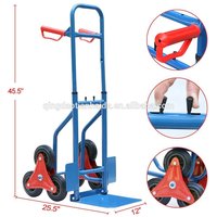 Chariot à main avec plateforme à Six roues, pour monter les escaliers