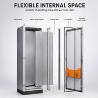 Boîtier de distribution en acier inoxydable IP54, boîtier en tôle, surface polie, boîte d'équipement électrique sur mesure
