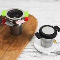Passoire à thé/filtre/infuseur à thé en acier inoxydable à maille Fine à Double poignée avec Logo personnalisé