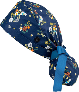 <b>Scrub</b> <b>Caps</b> Bulk Working <b>Cap</b> with Buttons and Ribbon Tie Adjustable <b>Scrub</b> Hats Unisex Woven Polyester Cotton Colorful - Product Image 1