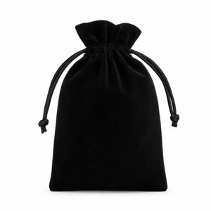 Pochette en velours violet exclusif avec cordon de serrage, sac d'emballage pour bijoux avec logo personnalisé pour les petites entreprises, cadeaux haut de gamme - Product Image 1