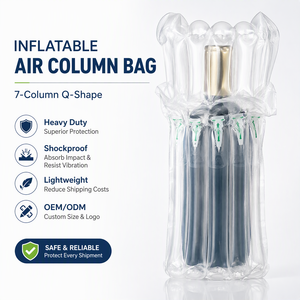 Bolsa Inflable Personalizada de Fábrica para Embalaje de Botellas de Vino, Envoltura Protectora Antigolpes de PA/PE, OEM/ODM - Product Image 1