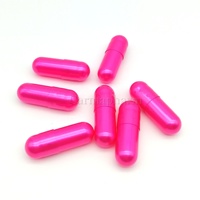 Capsules en gel métallisées vide, couleur rouge métallique brillant, dorée, 2000 pièces