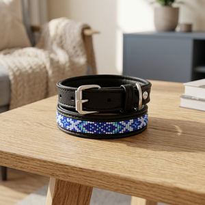 Exclusive Handmade Genuine Leather <b>Dog</b> <b>Leash</b> with Soft Padded and Rivet Decoration Eco-Friendly Fashion Medium Breed - Product Image 4