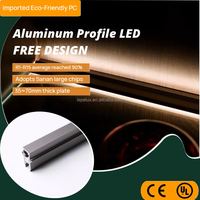 Éclairage LED en aluminium avec capteur pour armoires, éclairage arrière pour étagères en verre de 8 mm, pour maison, cuisine, présentoirs, meubles, DC 12V YB2001-21