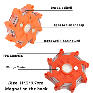 Nâng Cấp Tuần Tự 16 + 6 Led Xoay Xe Nhấp Nháy An Toàn Nhấp Nháy 5 Đèn Cảnh Báo Beacon Tín Hiệu Giao Thông Flare Cảnh Báo Ánh Sáng Cảnh Báo - Product Image 3