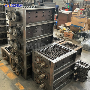 Small Scale Twin Shaft Scrap Plastic Drum Barrel Tank Electric Automatic Double Shredder Crushing Machine - Product Image 3
