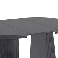Table à manger rétractable en bois massif de style moderne, imperméable, écologique, ronde, 10 places