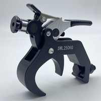 Support de scène robuste en aluminium 250 kg avec pince autoportante à déverrouillage rapide pour tubes de 45-60 mm, idéal pour projecteurs LED mobiles et DJ