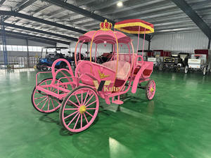 Charrette citrouille de style européen à vendre, chariot de princesse pour excursions - Product Image 6