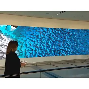 Immersive 경험 가상 생산 환경 풍경 공항 미디어 디지털 디스플레이 스크린 패널 로비 Led 비디오 벽
