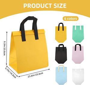 Sac isotherme jetable personnalisé en non-tissé, pliable et recyclable, pour emballage alimentaire à emporter (gâteaux, barbecue, thé au lait) - Product Image 2