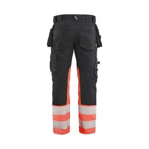 BLAKLADER - 113011499955C48 Pantalon haute visibilité stretch noir/rouge-EAN 7330509950098 HI-VIS WORKWEAR - Product Image 2