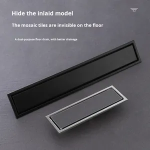 Desagüe de Piso Personalizado de Acero Inoxidable 304, Estilo Americano, Superficie Pulida, Largo, Antiolor, para Baño y Ducha - Product Image 2