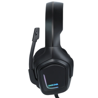 Casque de jeu filaire ONIKUMA K20, 3.5mm, pilote 50mm, lumière RGB, micro rotatif à suppression du bruit, oreillettes souples pour PC, PS5, Xbox Switch