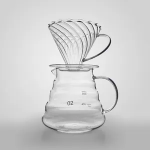 Último produto servidor café alta borosilicato vidro cafeteira luxo cafeteira em casa