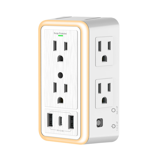 Mini Universal PD 20W 2 Type-C 2 USB Port All in One US Power Socket Plug Travel Electrical Charger Adapter Converter
