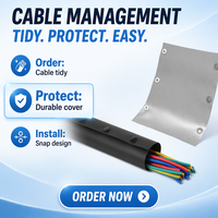 Organizador de Cables Leko para PC, Protector de Cables Industrial Reutilizable de PVC con Botón a Presión, Multitamaño 12-150mm, UL94-V0, 220V, -20C~+80C