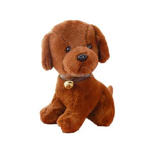 חברה במפעל תמונה מקמע יושב כלב צעצוע ממולא כלב צעצוע עם בובה פעמון - Product Image 1